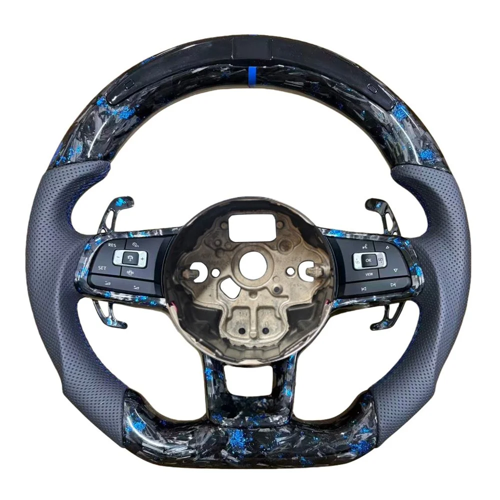 Carbon Fiber Steering Wheel For VW Volkswagen Golf 5 6 Golf 7 7.8 R 7R MK5 MK6 MK7 Gti Polo Passat B7 B8 Tiguan CC view 2