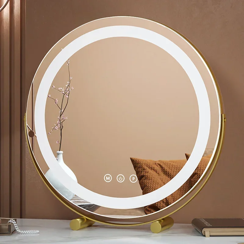 Selfie Cosmetic Table Led Decorative Mirror Round Vanity Dresser Decorative Mirror Smart Frame Specchio Home Styling