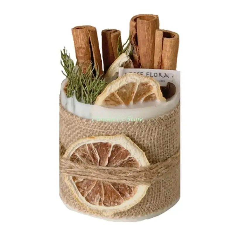 X90F 5 Pcs Simply Organic Cinnamon Sticks Cigarette Roll Natural Dried Cinnamon Set DIY Scented Candles Making Supplies
