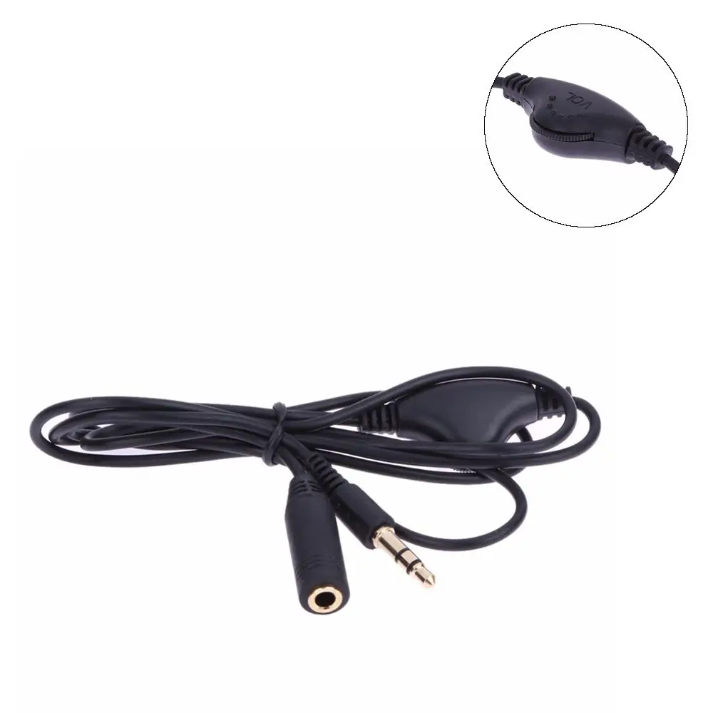 Electronics Earphone Accessories Headphone Extension Cord Cable Stereo Audio Adaptor Earphone In Line Volume Control Cable