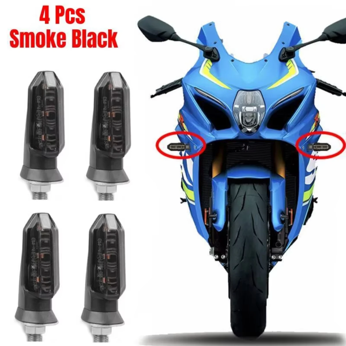 Amber Flashing Light Mini Motorcycle LED Turn Signal Lights Blinker 12V Indicator Lamp Accessories 8mm Turn Signal Lamp