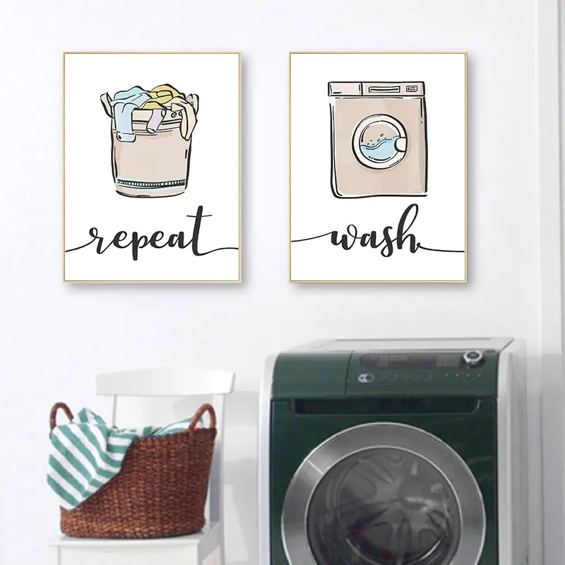 Modern Laundry Room Canvas Wall Art 4