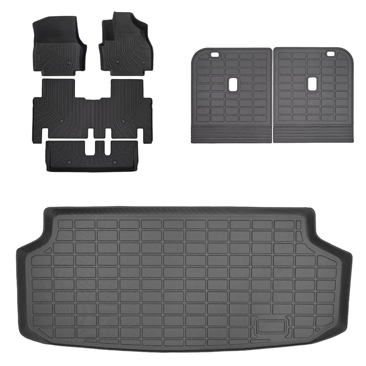 TPE Floor Mats For KIA EV9 7 Seats 2023-2025 RHD Waterproof Anti-Slip Custom Fit All-Weather Full Coverage