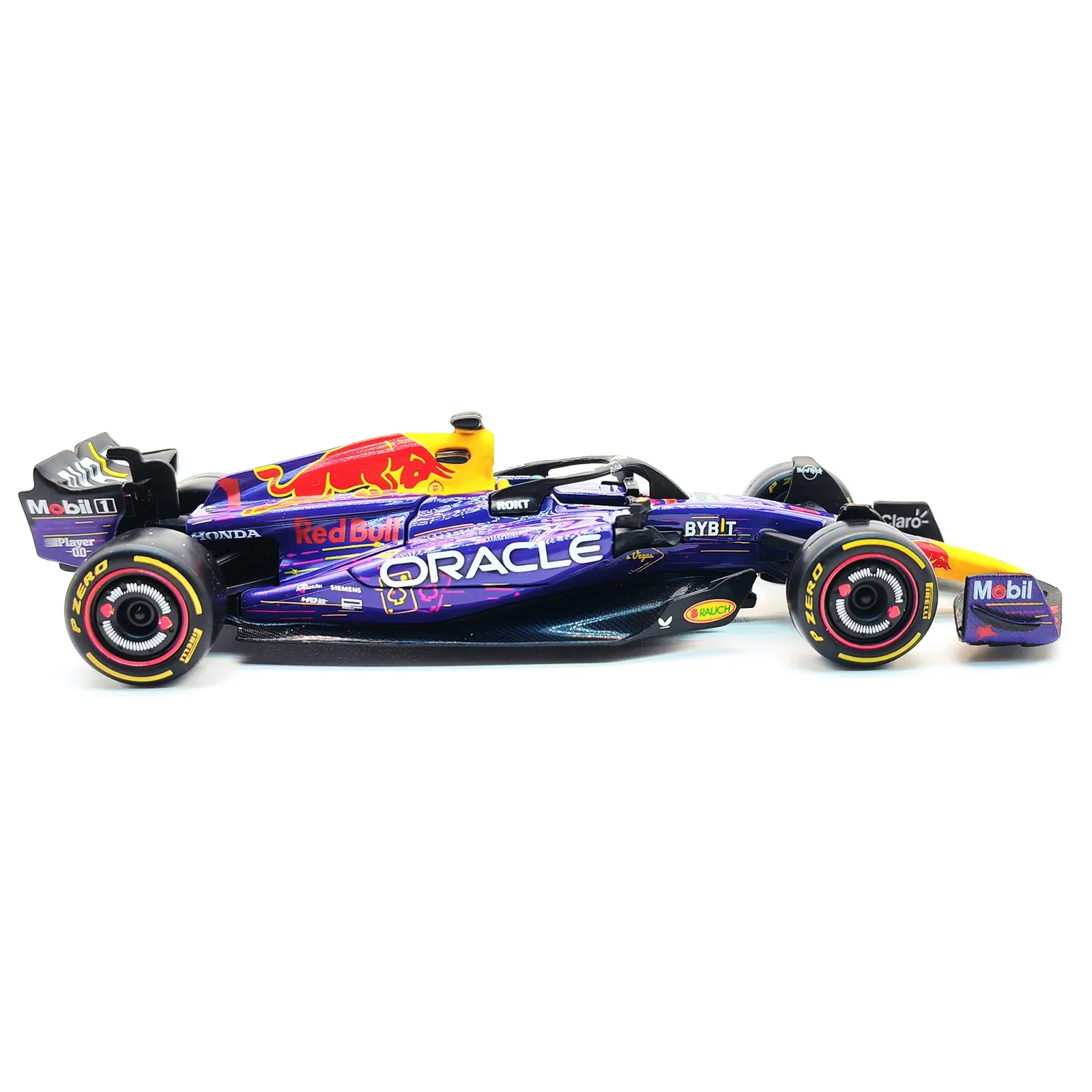 ブラーゴ-鋳造合金カーモデル,スケール1:43, F1レッドブル,rb19 2023,rb19ラベル,rvegas livery #1 verstappen #11 perez,収集可能なおもちゃ