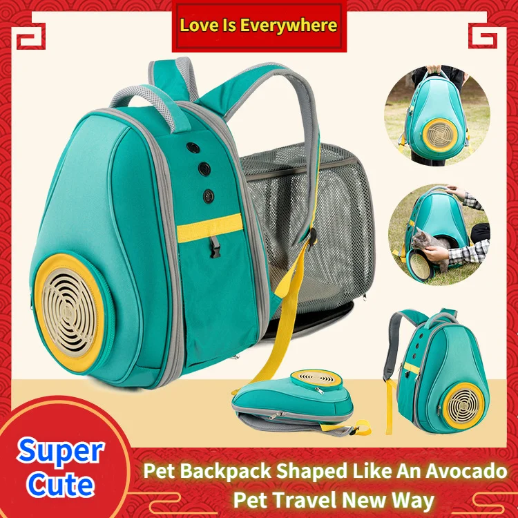 Avocado cute shape pet going out shoulder can expand backpack large capacity hidden pet bag EVA cat bag pet backpack handbags