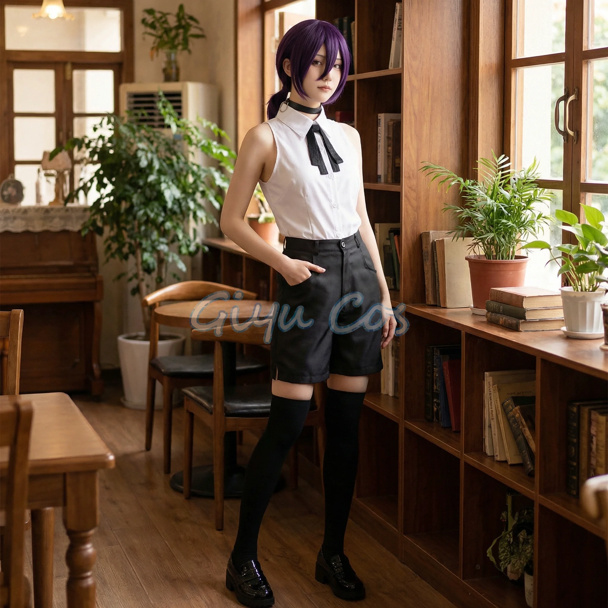 Reze Cosplay Kostüm Chainsaw Man Komplettset Karnevalsuniform Halloween-Party Maskerade für Frauen Spiel