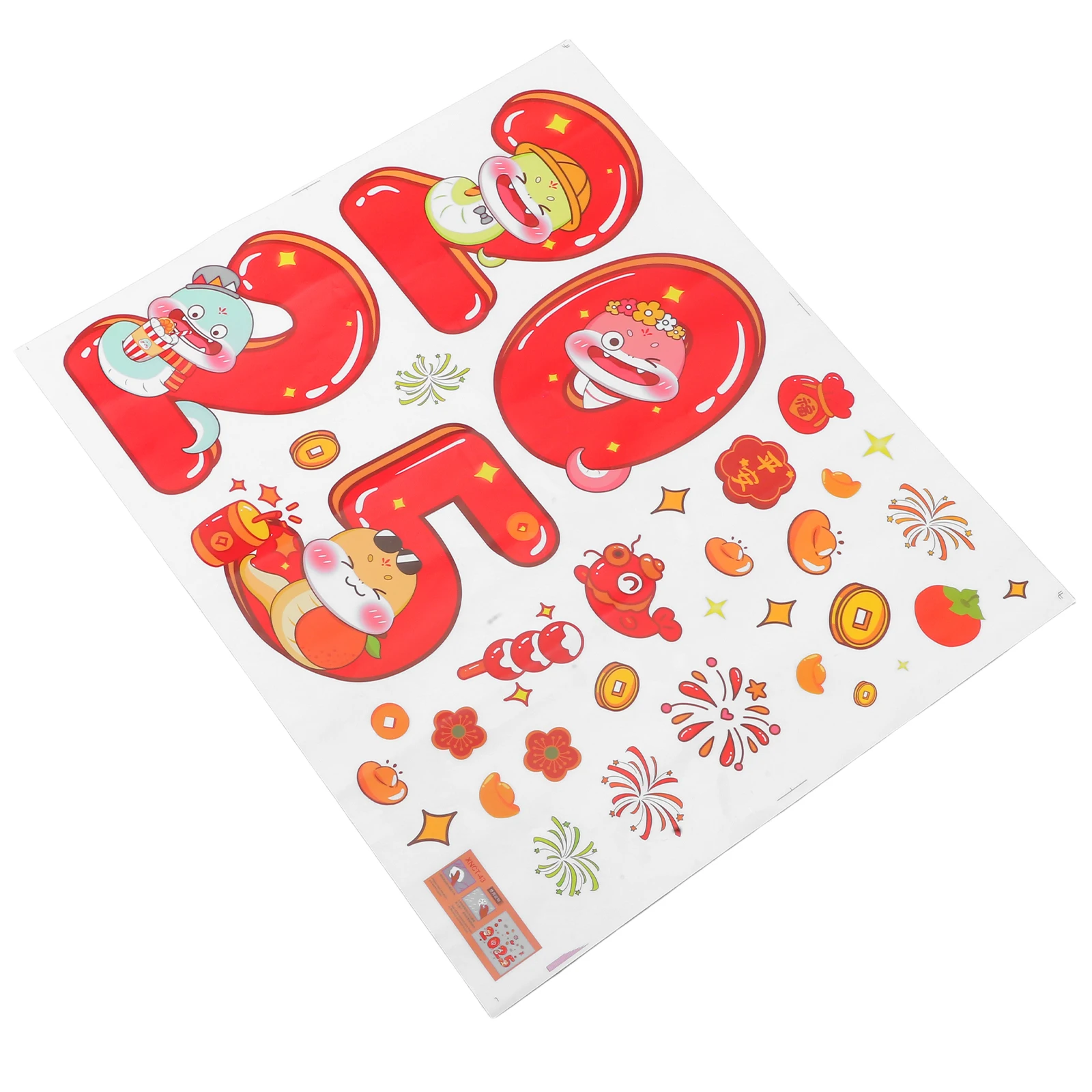 

Stickers Snake Year Window Flower Decoration Happy New Festival Glass Chinese Lunar Calendar Decals Ornaments Red Windows
