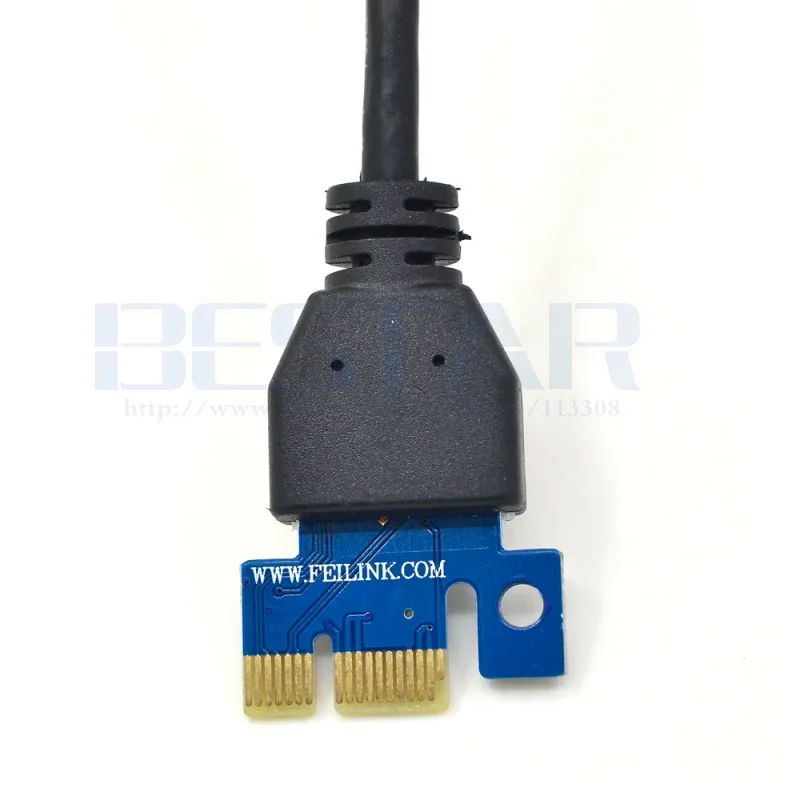 0.6 متر بطاقة الناهض PCI-E PCIE كومبو PCI Express 1x إلى 16x موسع SATA محول الطاقة التعدين Bitcion مينر 570 580 بطاقة الرسومات