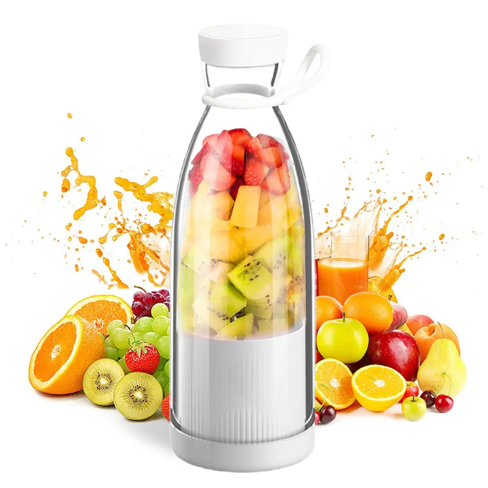 2024 Personal Electric Mini Ice Bottle Blender Home Usb 6 Blades Juicer Cup Machine Portable Fruit Juice Blenders Plastic