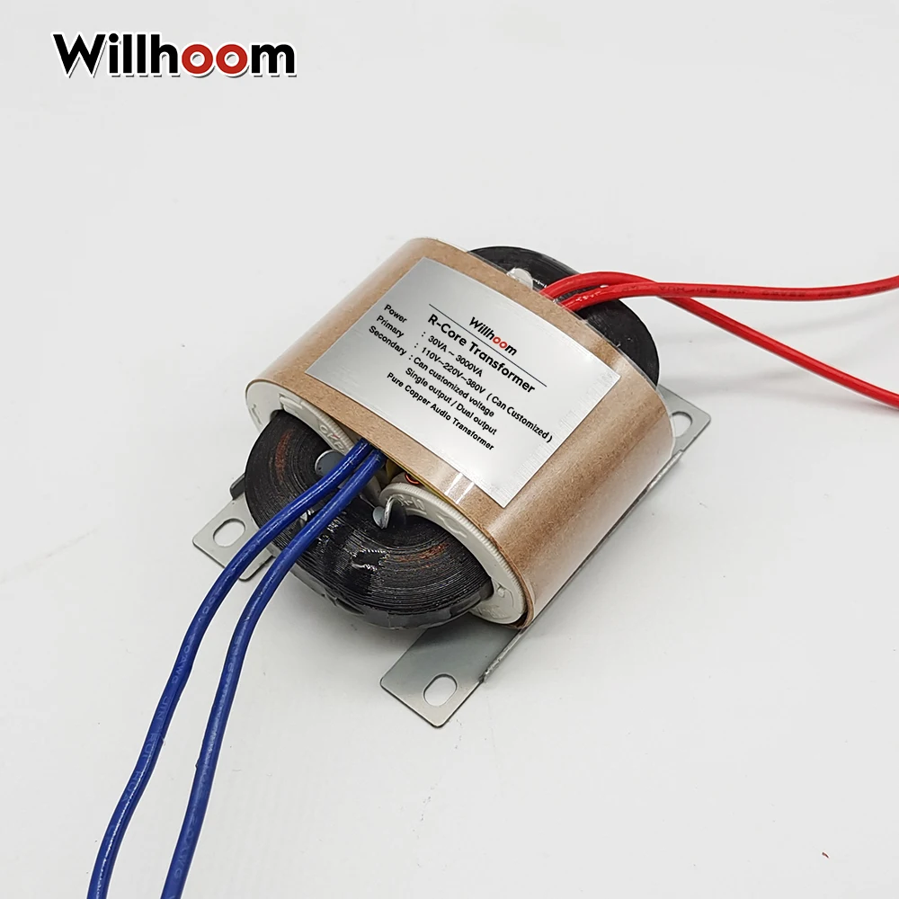 5W R-Core Power Transformer Dual Output 12V-0-12V 15V-0-15V /18V/24V 3Wires Pure Copper Wire Audio Amplifier Use Input 220V 110V