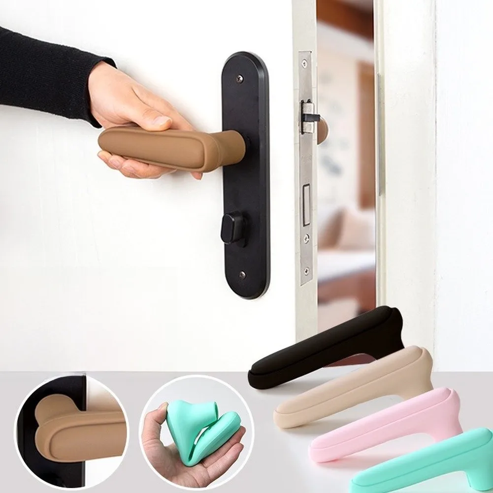 2 Pack Silicone Door Handle Protectors for Standard Interior Doors to Manage Handle Movement and Preserve Wall Finish
