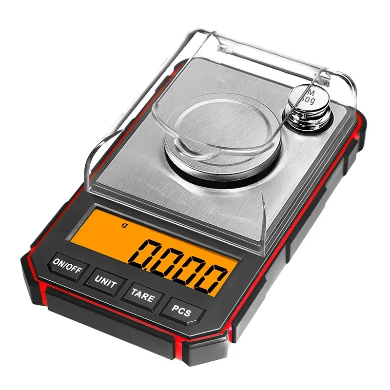 

Portable Mini 50g Electronic Digital Scale Precision Professional Pocket Scale 0.001g Milligram Calibration Weights