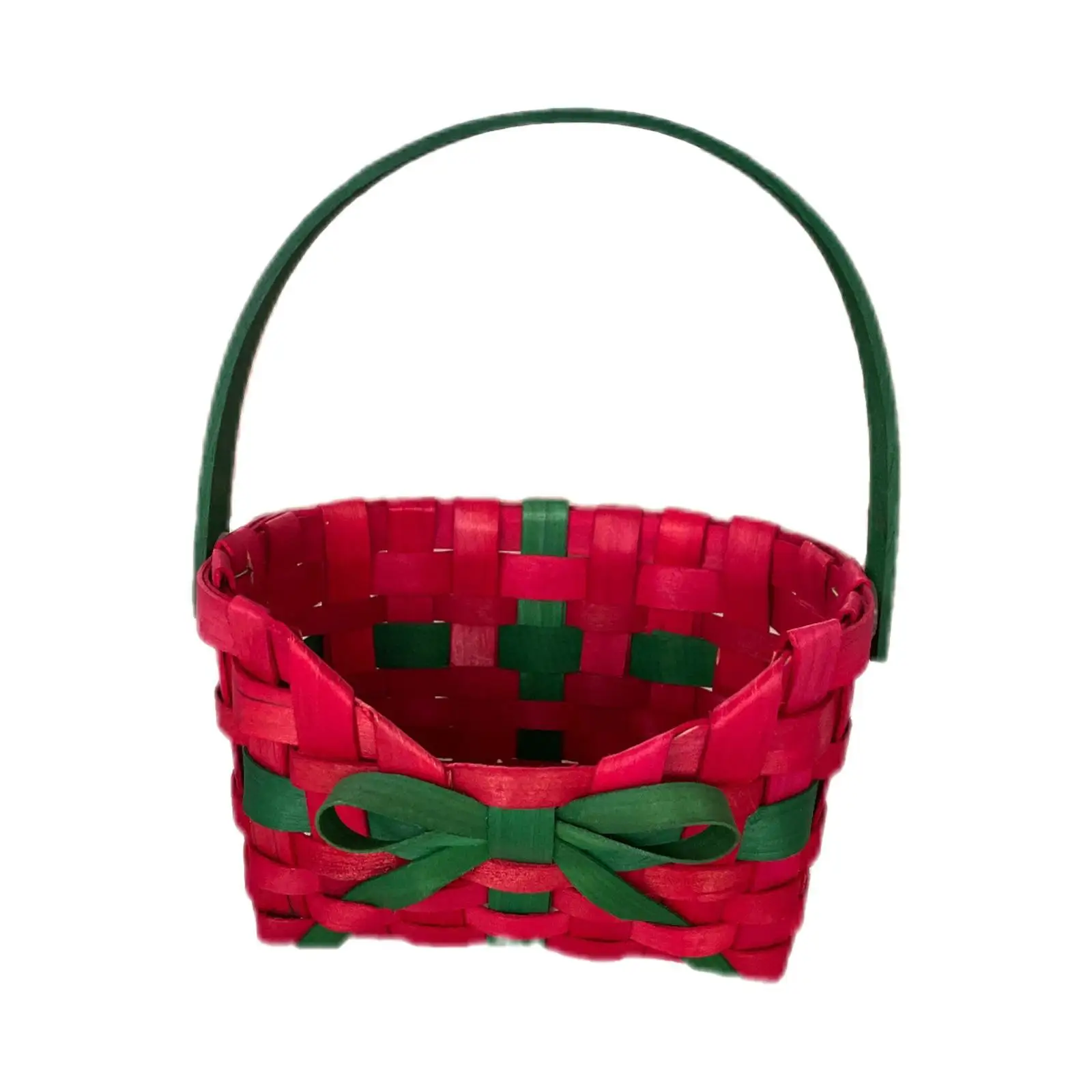 Holiday Gift Basket Woven Container with Bow for Storage And Transport