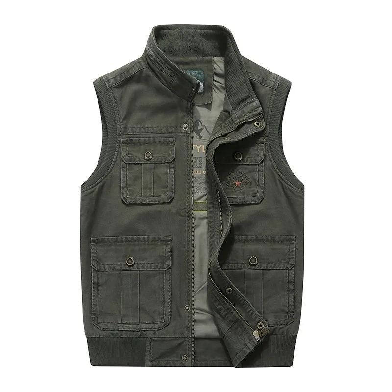 Autumn clothes plus size and multiple pockets, double-sided casual men's vest.