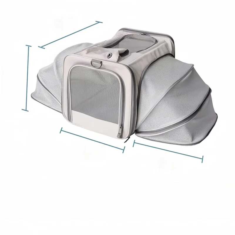 Portable Cat Expansion Bag, Summer Breathable Large Capacity Portable Crossbody Single Shoulder Pet Bag Cat Bag for Outdoor Use