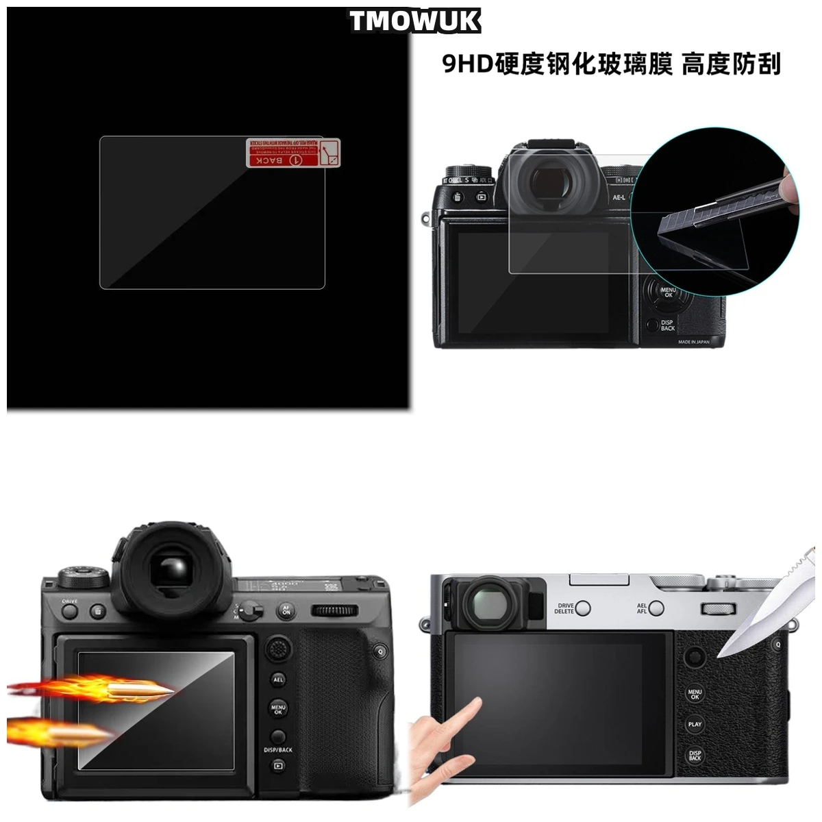 

For Fujifilm X-A7 XT2 Tempered Glass Screen Protector Film 9H Hardness Anti-Scratch HD Clear