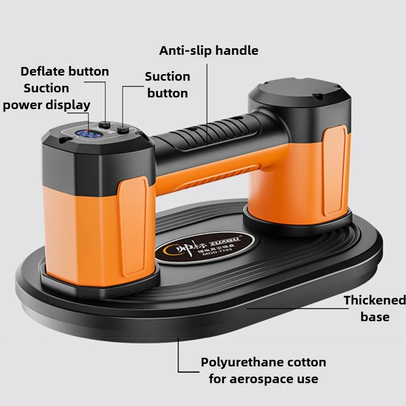 전기 진공 흡착컵 중량물용 디지털 디스플레이 핸들링 도구 세라믹 타일 대리석 유리 흡착컵 리프팅 강력 도구