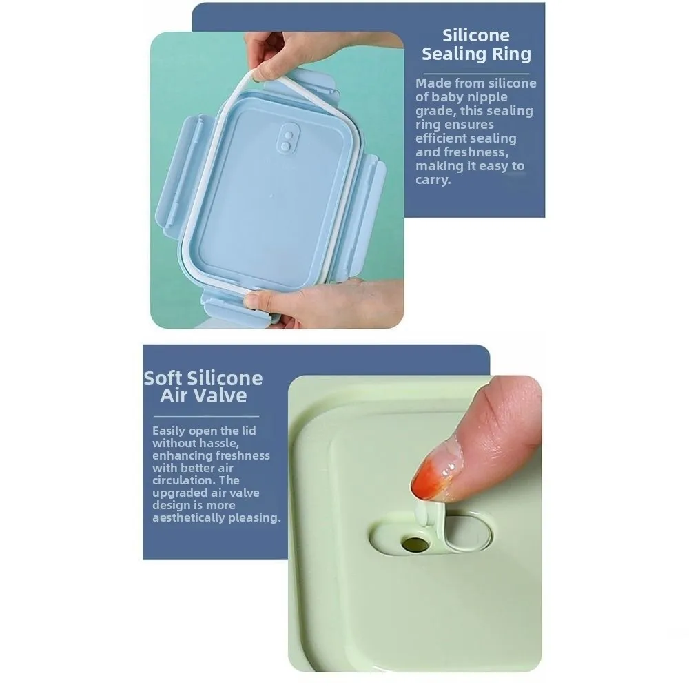 High Borosilicate Large Capacity Glass Crisper Box Stackable Leak-Proof Large Glass Box Microwave Safe Durable Lunch Box view 2