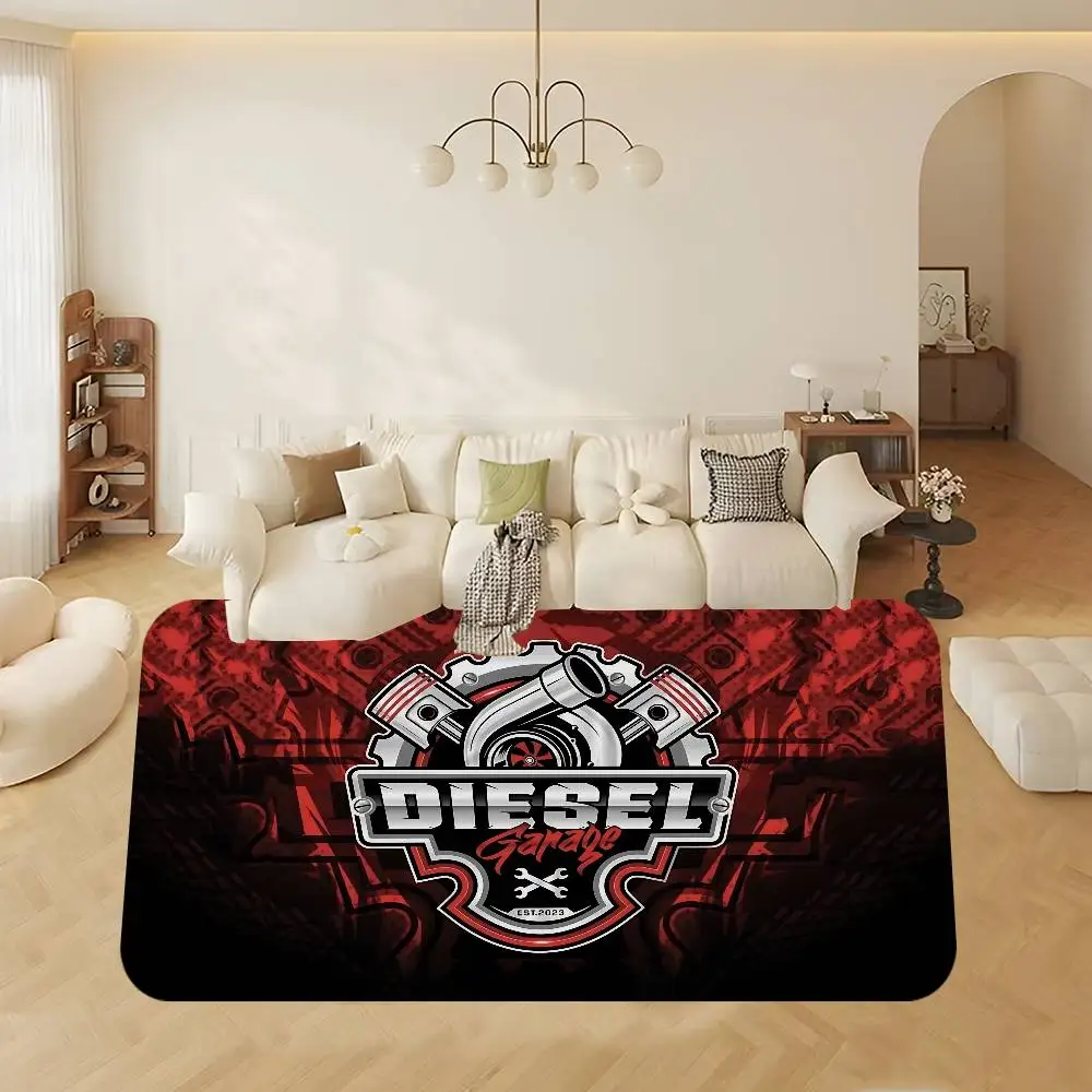 D-DIESEL Logo Floor Mat Rectangle Anti-slip Home Soft Badmat Front Door Indoor Outdoor Mat Hotel Decor Mat