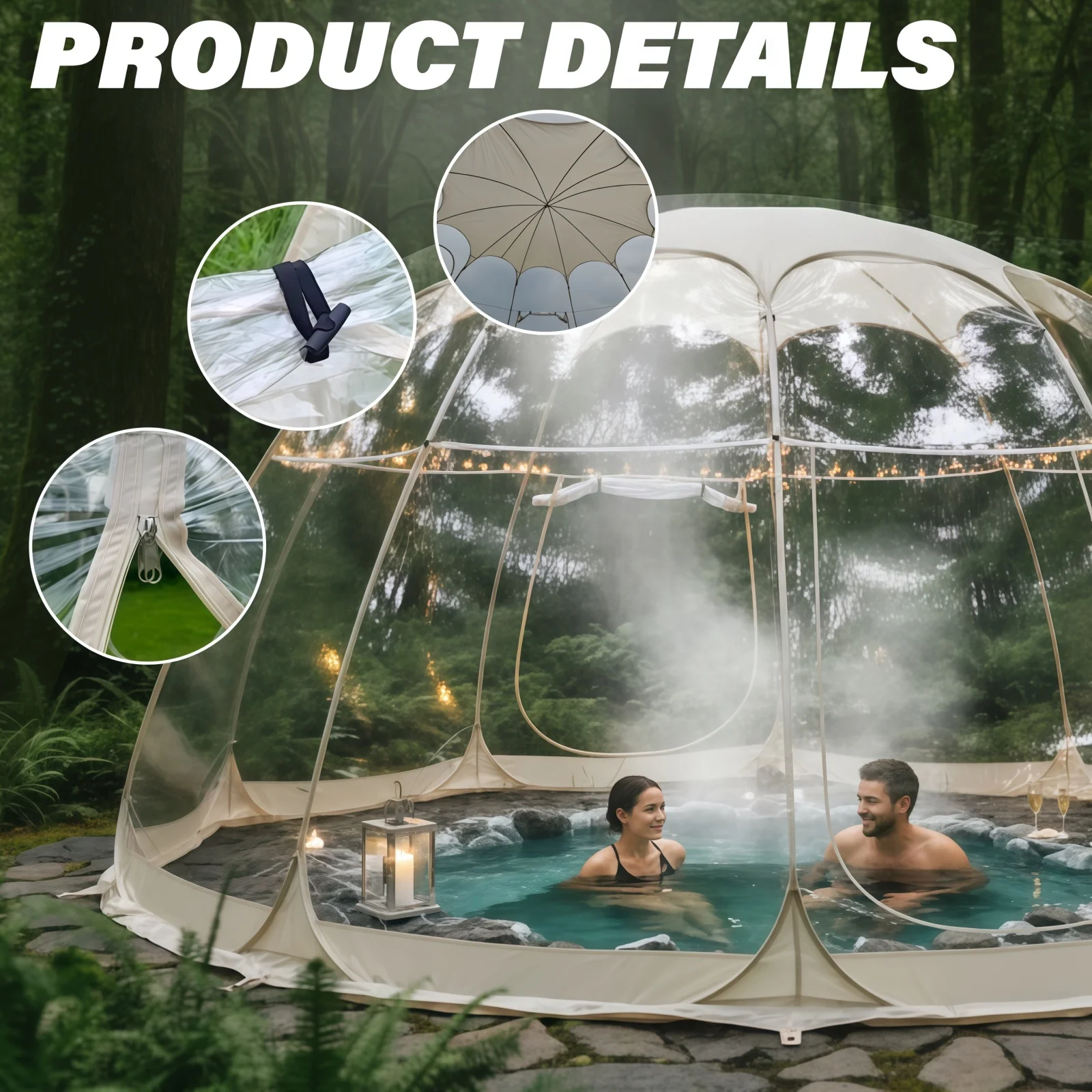 Pop‑up Clear Dome Bubble Tent, - đánh giá và giá Outdoor Adventure Dome Shelter