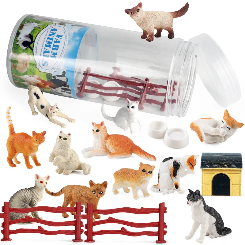 Oenux ensemble d'animaux miniatures sauvage Sealife ferme dinosaure Brinquedo Figurine modèle figurines d'action Zoo mignon éducation enfants jouet cadeau