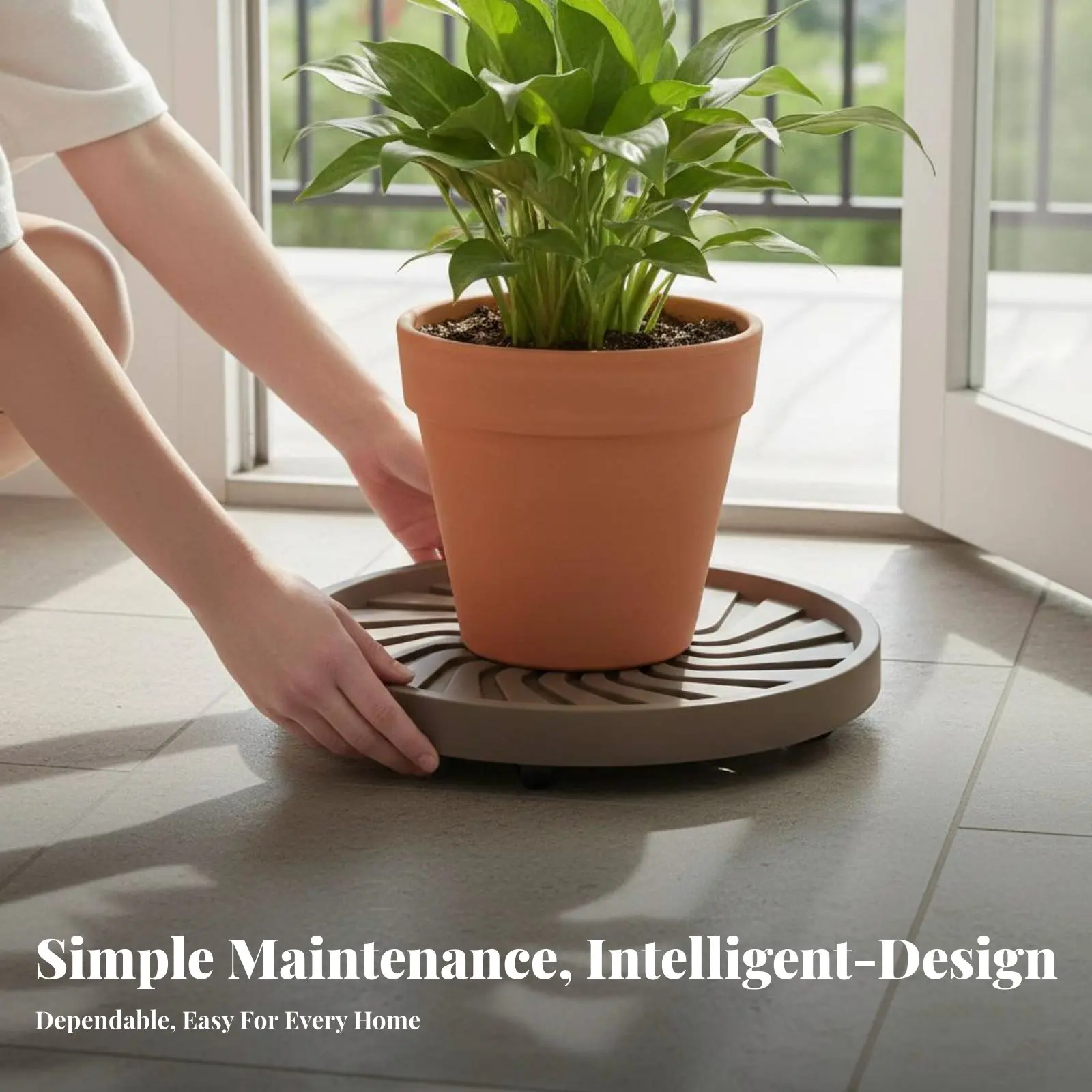 

Wheeled Planter Carrier 360-Degree Turnating Casters Rolling Plant Rolling Plant Base Easy to Move bulkyDuty for Seniors, Patio