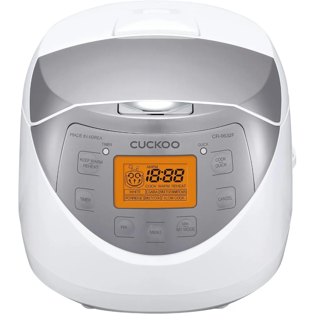 6-Cup (Uncooked) Micom Rice Cooker | multifunctional, 9 Menu Options: White Rice, Brown Rice & More, Nonstick Inner Pot, Gray