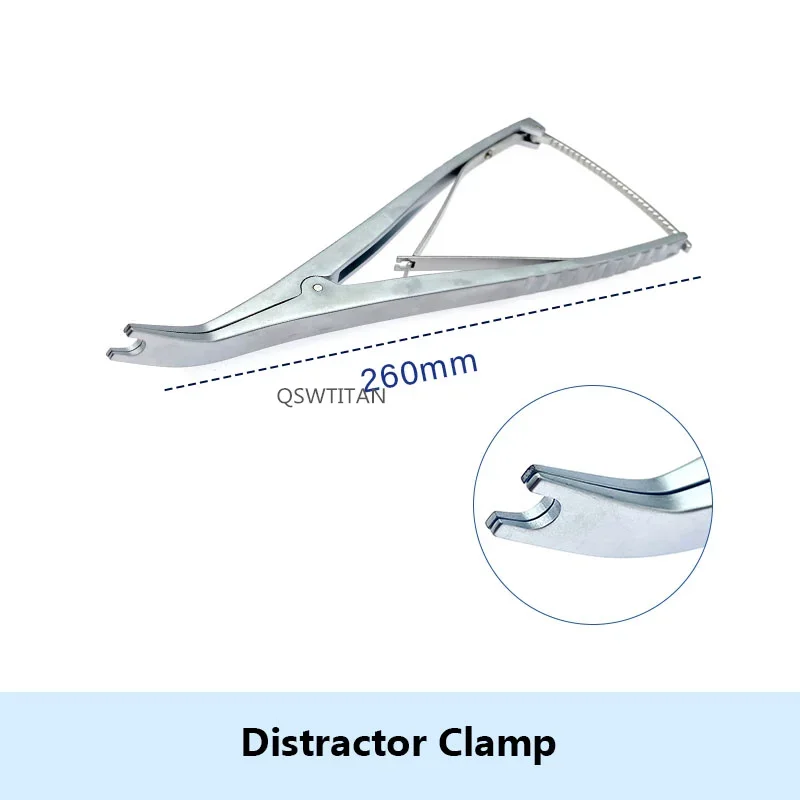 

QSWTITAN Distractor Clamp Spinal Instrument Stainless Steel Orthopedics Instruments Pet Surgical Supplies