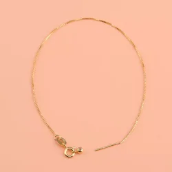 925 sterling silver gold plated beaded bracelet box chain Handmade diy material jewelry accessories