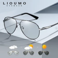 LIOUMO-gafas de sol polarizadas fotocromáticas para hombre y mujer, lentes de aviación con decoloración para conducir, sonnenbrille herren