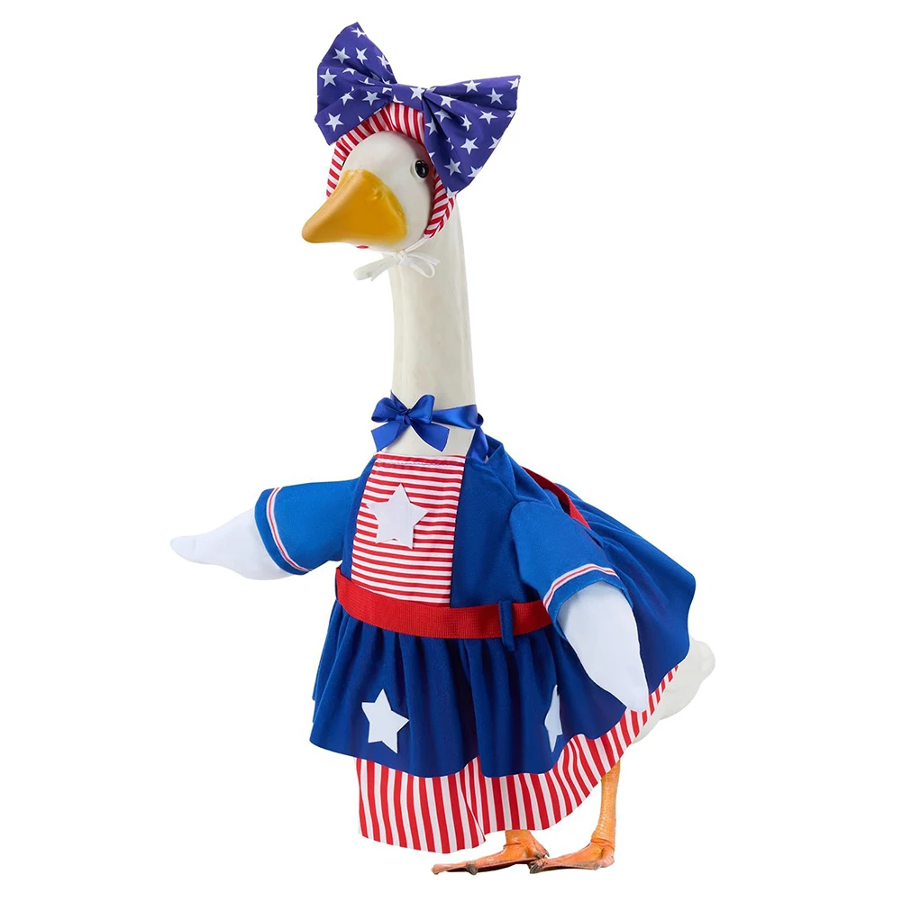 Statue Dress For Festive Use Festive Goose Outfit Cement Statue Attire 20.5x12x1.3 In Decorative Clothing For Outdoors