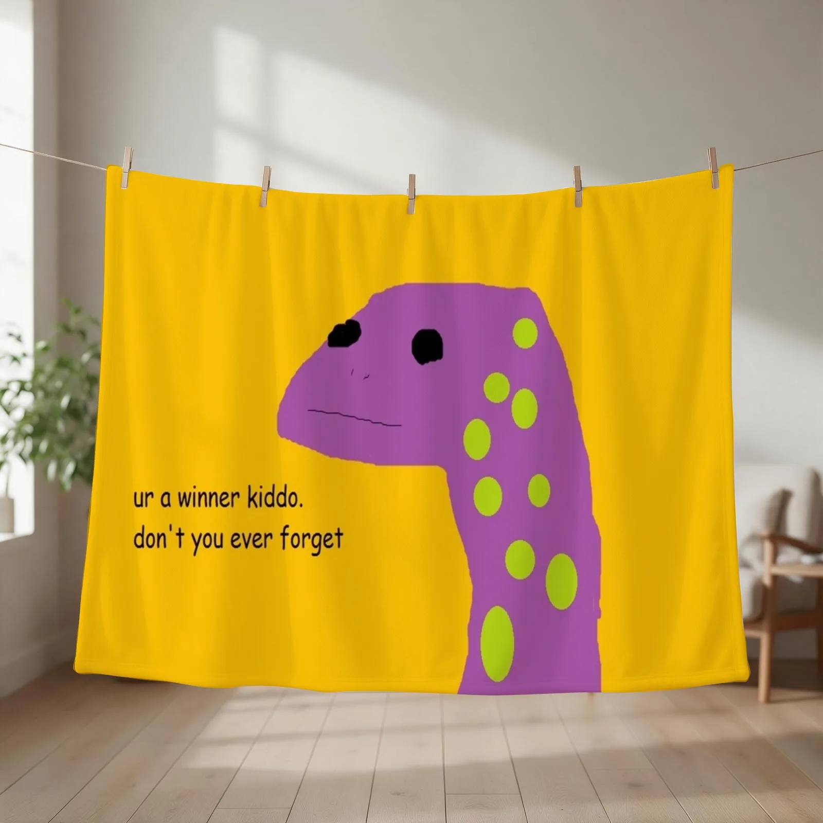 motivational lizard Throw Blanket couch cozy soft plush fuzzy picnic outdoor blanket