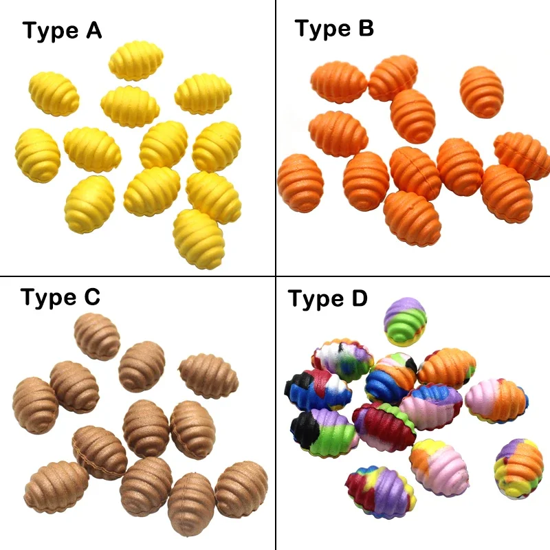 12pcs Fishing Pop Up Floating Boilie Fake Bait 7 Type Silkworm Chrysalis Tower-Shaped For Carp Fishing Tackle Accessories view 5