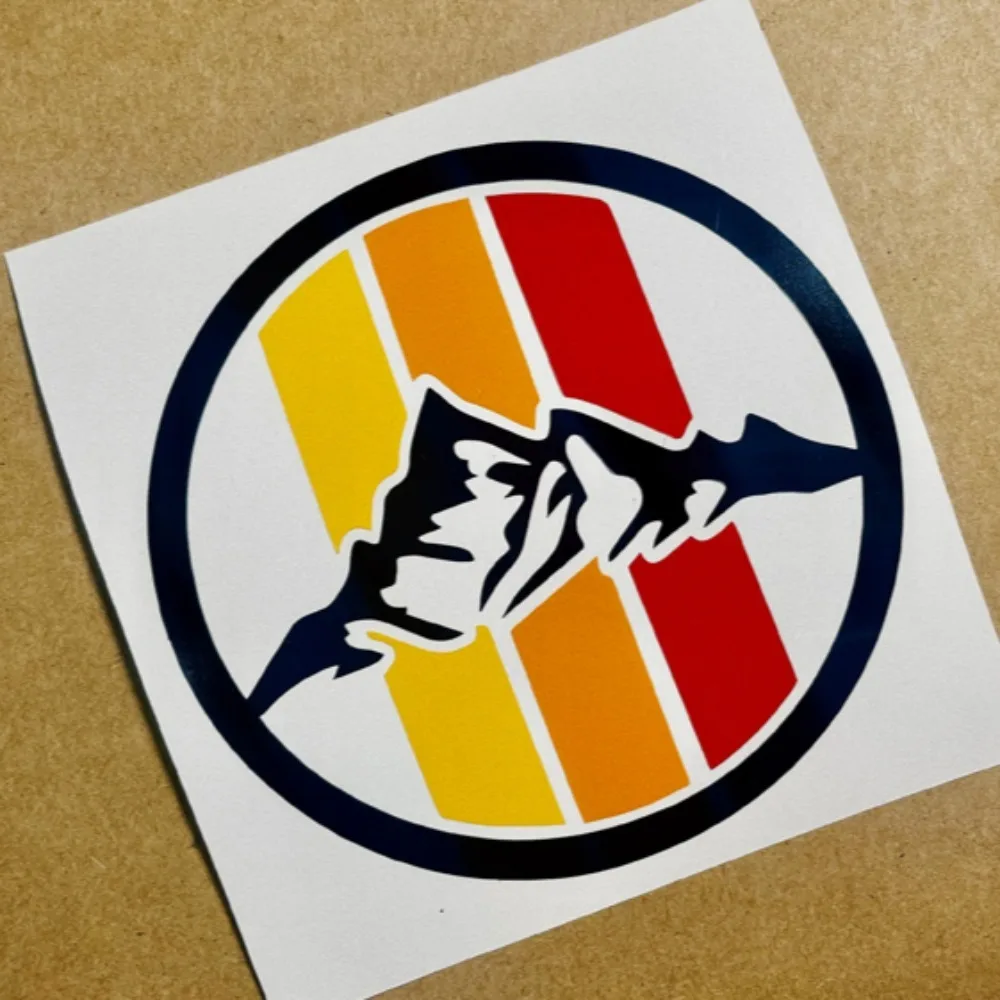 1PC Trio Color Retro Racing Stripes Rainbow Vinyl Decals Fits 4RUNNER Tacoma Tundra Off Road Mountain Life Motorcycle Stickers