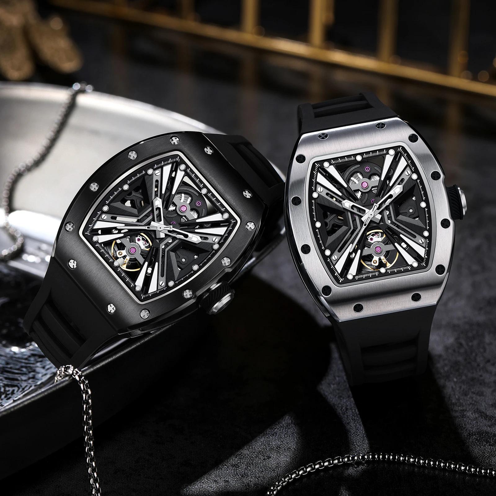 Perfect Match A Wide Range of Watches Styles Automatic Watch High Quality Skeleton Dial for Men Luxury Watch Relojes Hombre