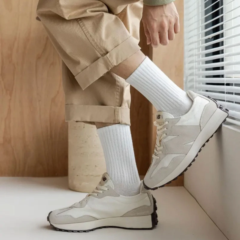 Calcetines deportivos de media pantorrilla para hombre, medias masculinas de alta calidad, cálidas, de Color sólido, gruesas y absorbentes del