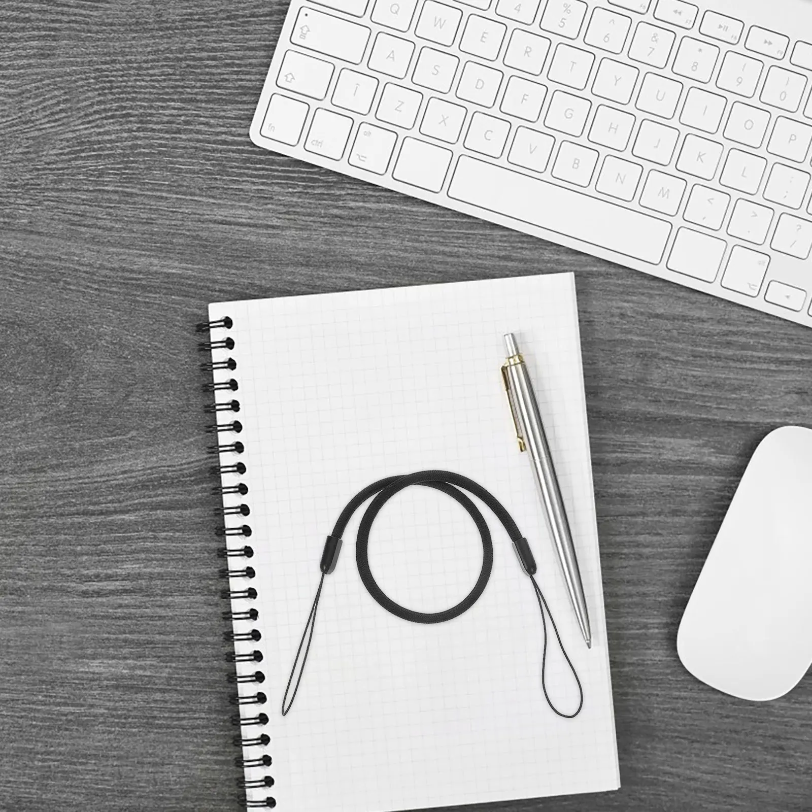 8 Stück elastisches, einziehbares Lanyard-Abzeichenband, dehnbarer Hals-ID-Kartenhalter, Stift-Stylus-Halteband für Büro, Schule, Touchscreen