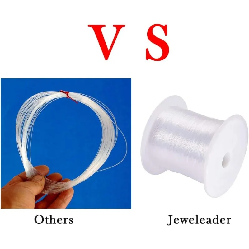 110 Yards Clear Invisible Craft Nylon Thread 0.25mm Monofilament Fishing Line Bead String Cord for Gemstone Jewelry DIY Making