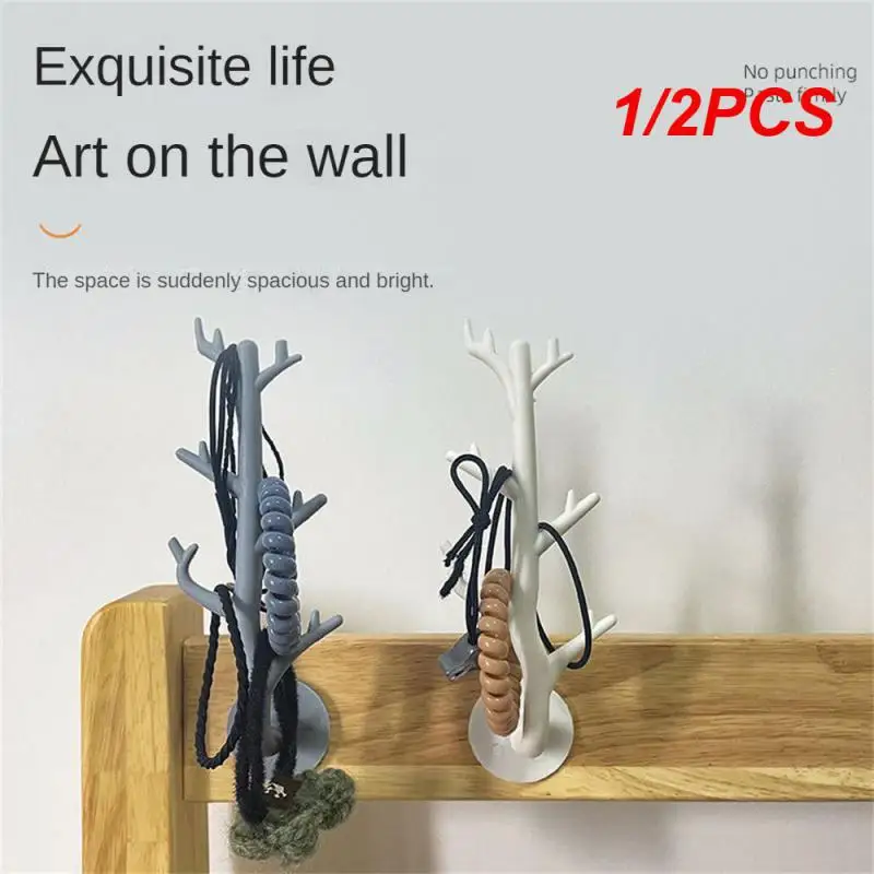 1/2PCS Wall Decor Hook No Punching Decorative Home Storage Hook Small Size Branch Hook Moisture-proof