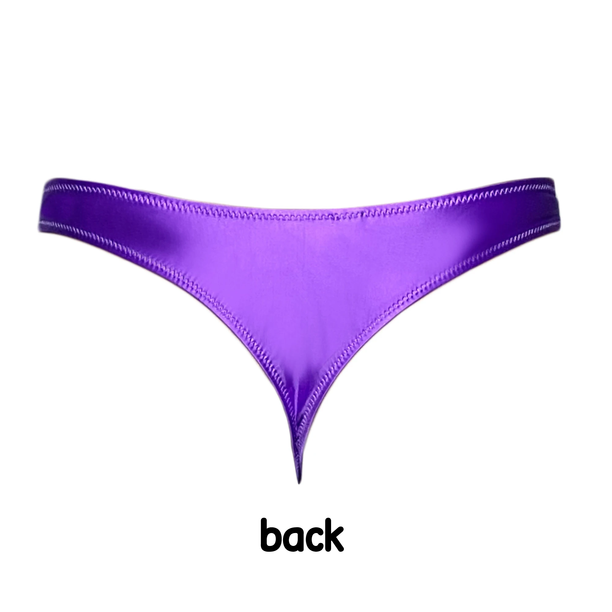 XClocKNYoung satin glossy men thongs Low rise larger waist glossy oversized underwear solid bikini high score bikini underwear image 3