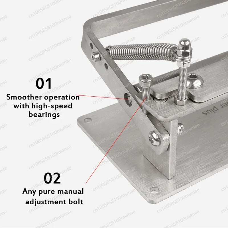 304 Stainless Steel Craft Leather Splitter Machine Cowhide Leather Thinning Machine Manual Cutting Peeler Rolling Bearing Tools