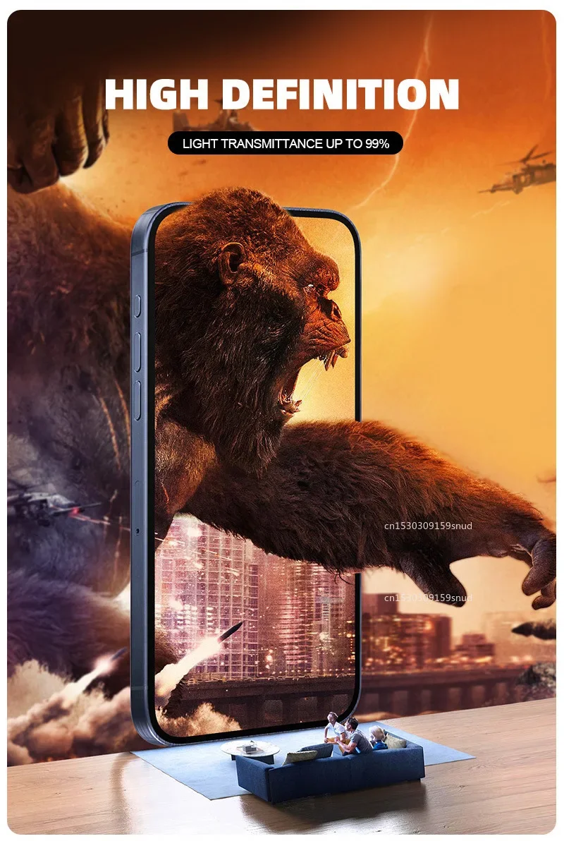 Staubfreie Installation HD/Privatsphäre aus gehärtetem Glas für iPhone 17 PRO MAX 16 15 14 Pro Max 14 Plus Displayschutzfolie – Detail 10