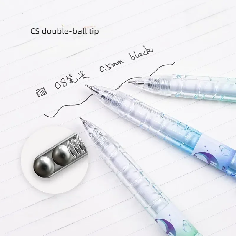 Colin 12PCS Limited Edition Gradient Bottle-Inspired Press Gel Pen Trendy 0.5mm Quick-Dry Water Gel Pen for Students