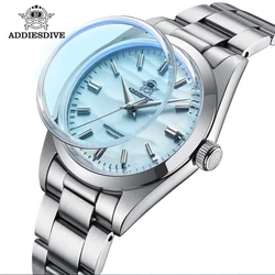 Addiesdive ad2030 36mm relógio masculino relogios masculino esportes ao ar livre bolha espelho pote capa de vidro 10bar quartzo relógios de pulso