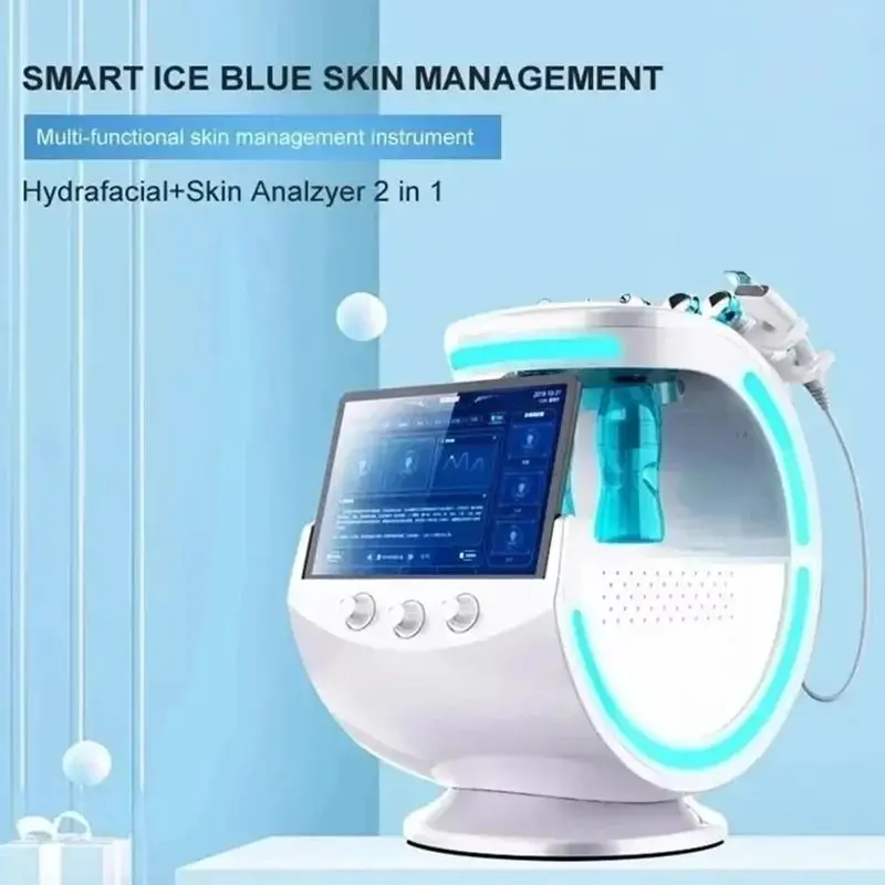 Hydro Dermabrasion Facial Beauty Machine für Tiefenreinigung Smart Ice Blue Multifunktions-Hautmanagementsystem
