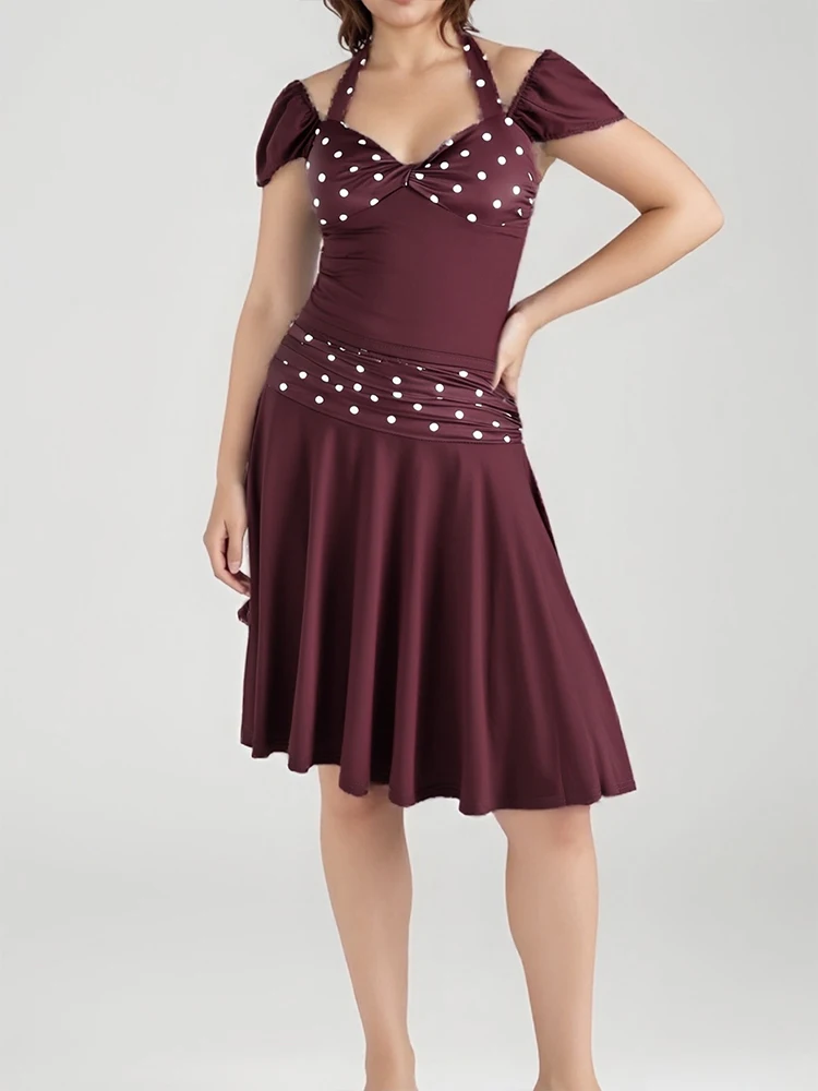 Femmes nouveaux t-shirts jupe noir Sexy 2 pièces été Streetwear mode à pois imprimé décontracté mince élégant dame Club fête vêtements