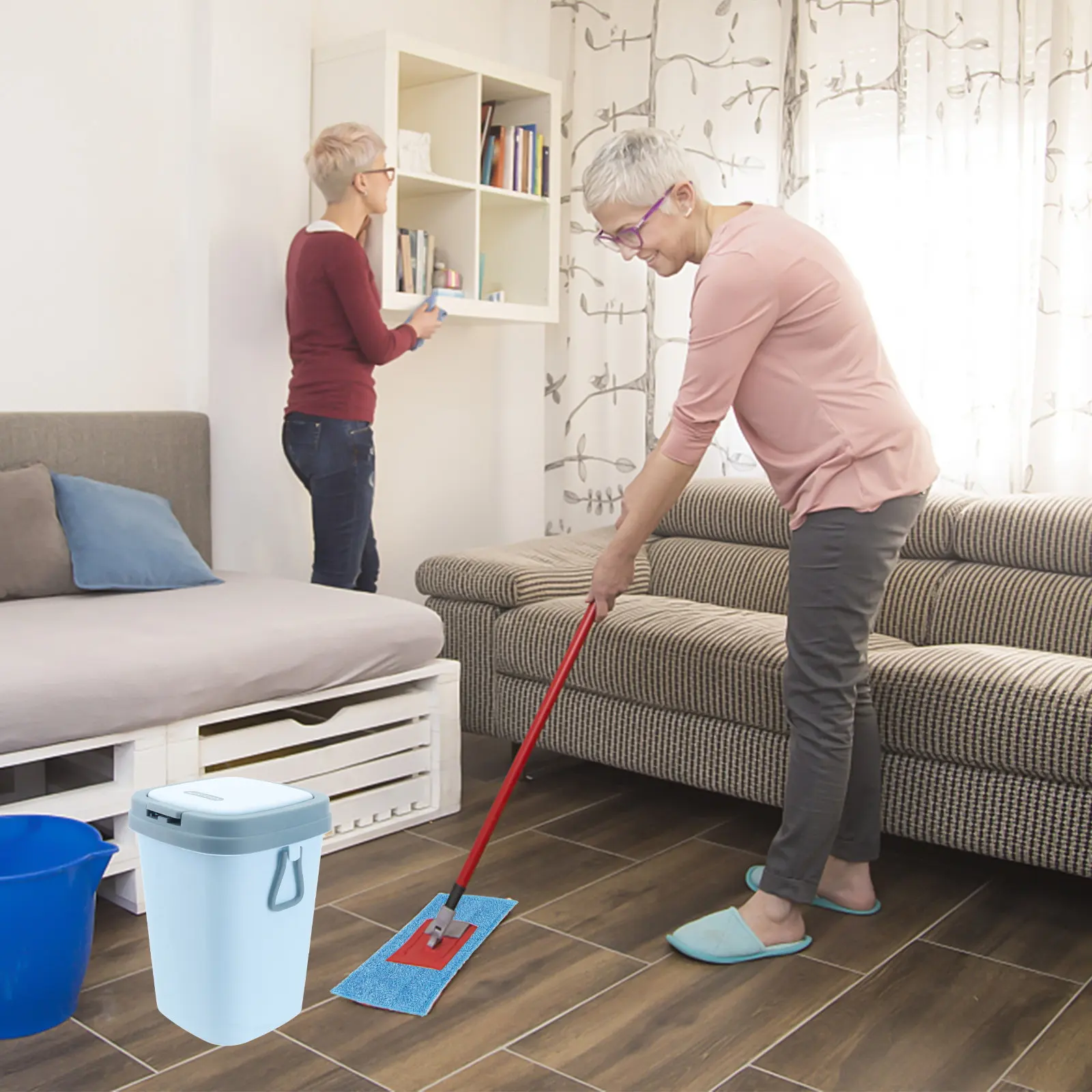 

1 шт. мусорное ведро с откидной крышкой и кнопочным механизмом, 13 л, большой объем, пластиковое, для кухни, ванной, гостиной