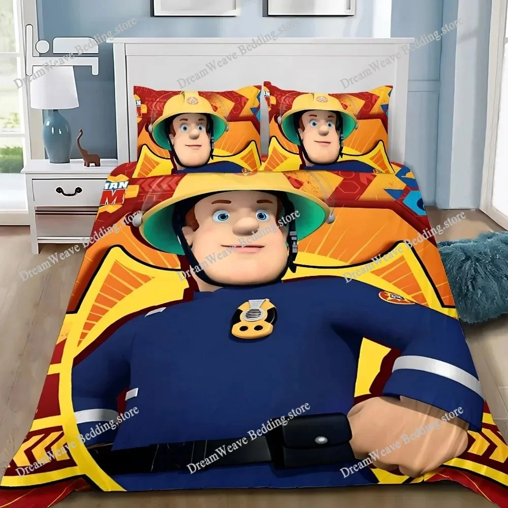

Duvet Cover Firemans Sam 3D Exquisite Cartoon Anime Digital Printing Bedding Set Comforter Bed Youth Home Decor Kids Boys Gift