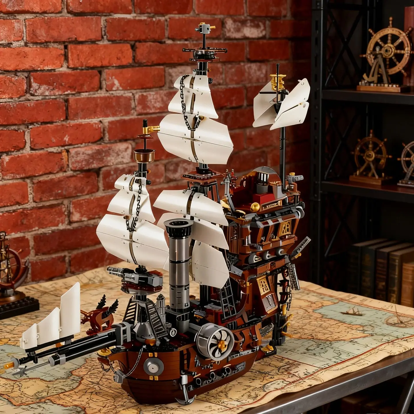 

Набор для сборки технического пиратского корабля из 2741 детали: военный корабль, парусник. Идеальный подарок на Рождество и День рождения для взрослых.