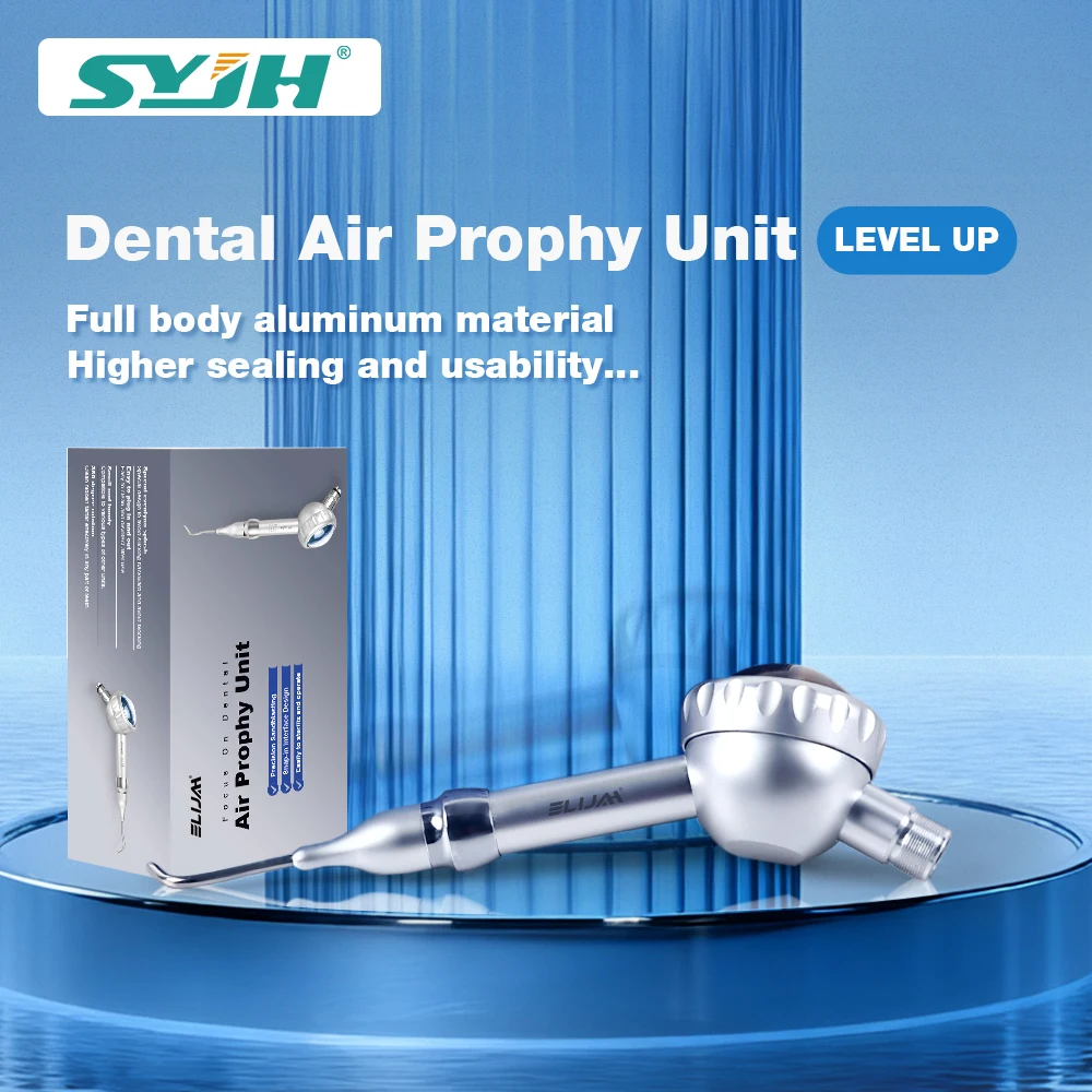 

Level Up Full Body Aluminum Dental Air Driven Polisher Tooth Cleaning Sand Blasting Machine Dental Teeth Whitening Equipment